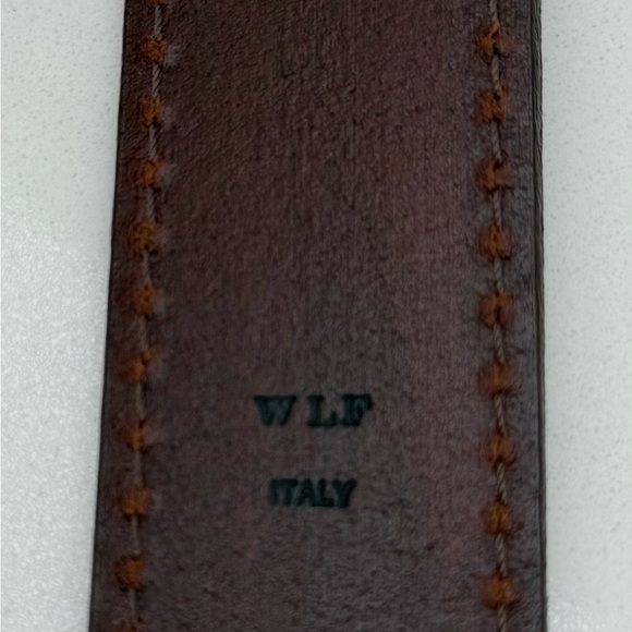 Tommy Bahama Heavy Stitch Brown Leather Belt 50 Inches in Excellent Condition - Picture 5 of 13